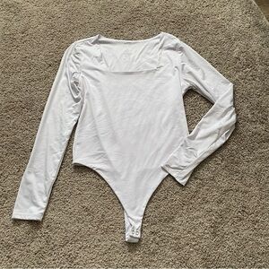 White Long Sleeve Bodysuit